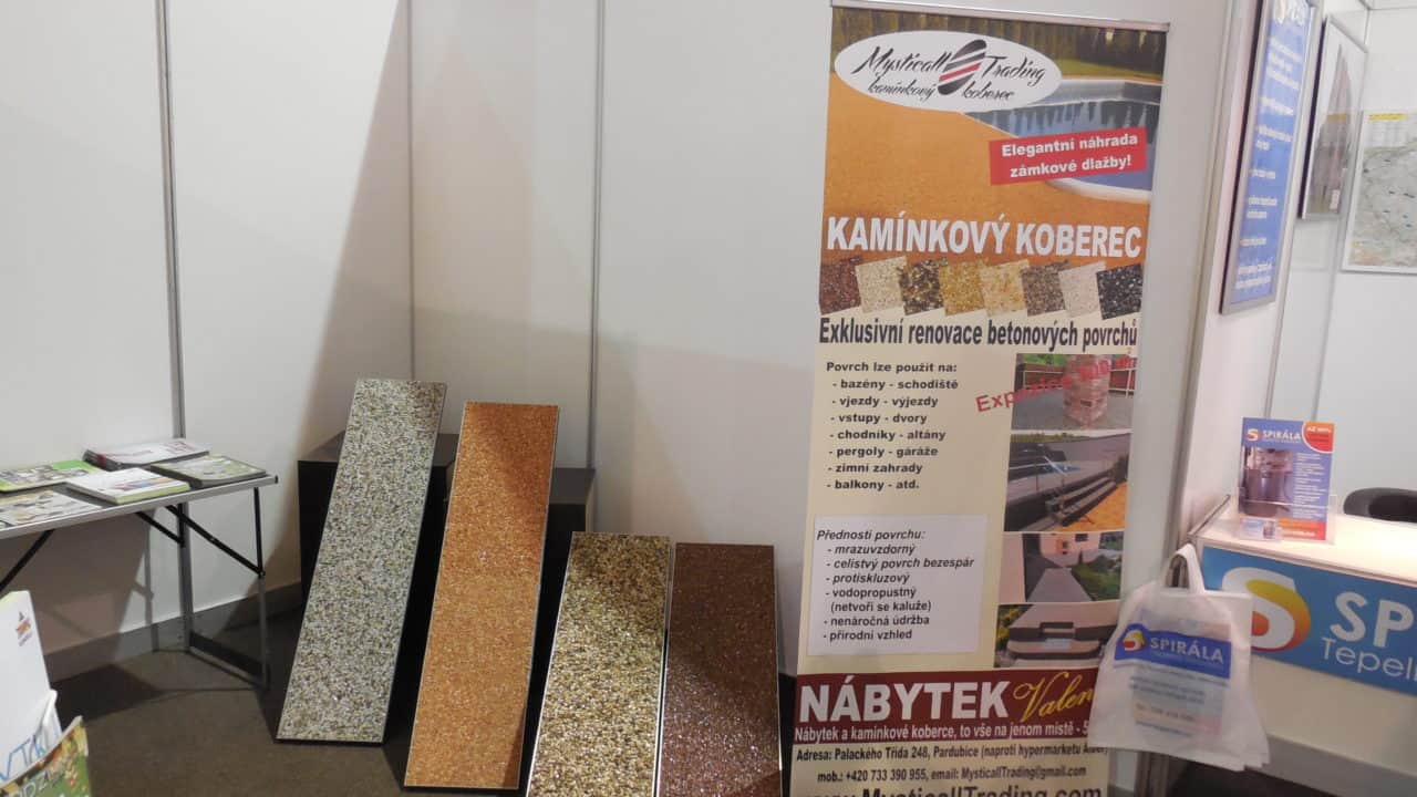 21. stavební výstava Pardubice - podzim 2016 - interiér - kamínkový koberec 01