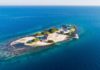 Bydlení v době pandemie? Vrcholný luxus v ráji KANU Island v nabídce PrivateIslandOnline.com - letecký pohled