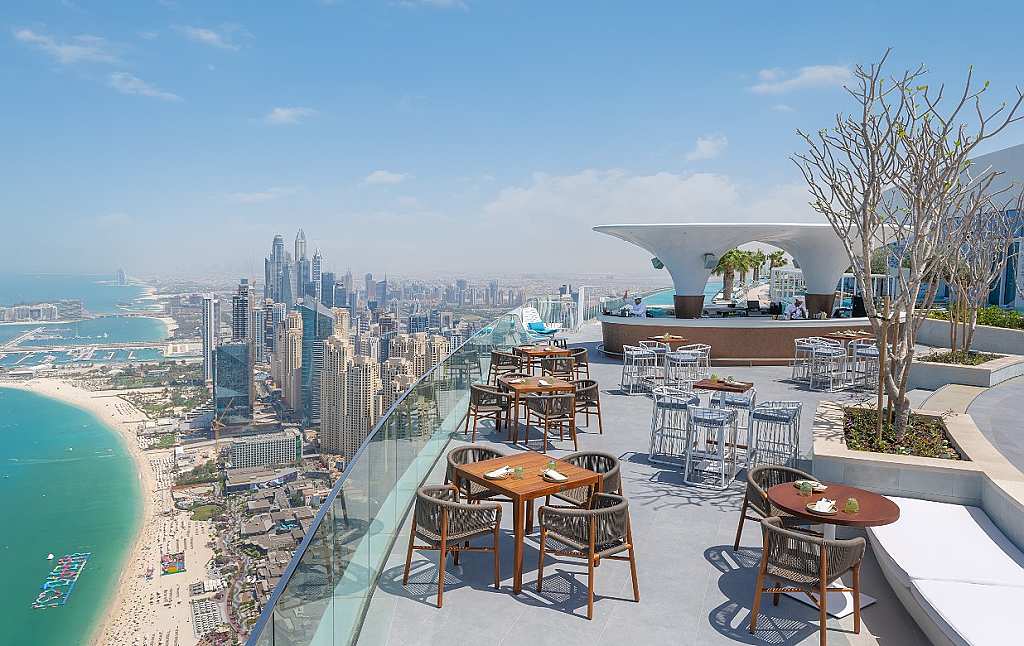 The Address Beach Hotel - výhledy na Dubaj a The Palm Jumeirah