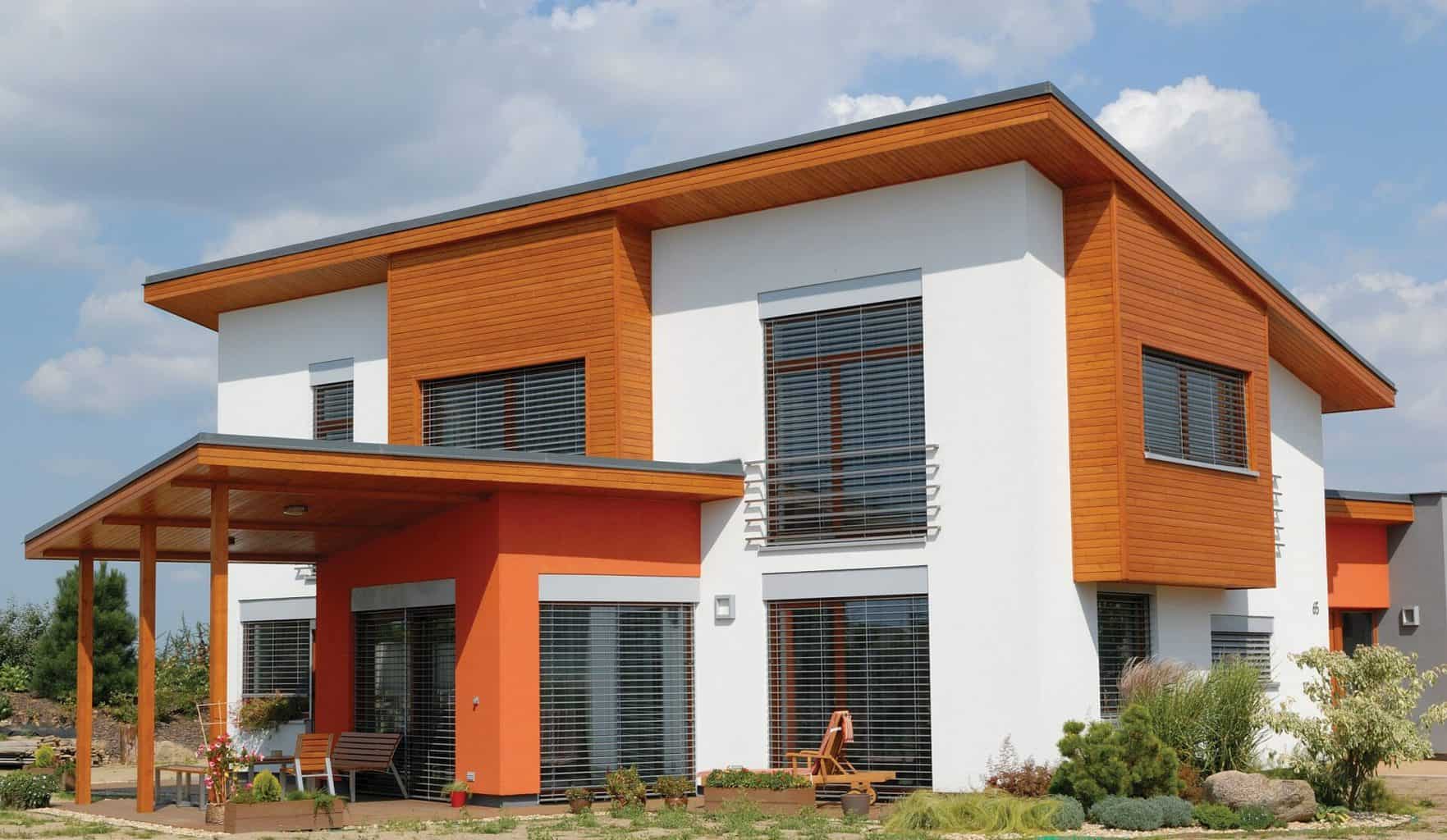 Isotra - dřevěný přesah střechy a zastínění