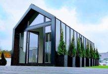 Aukro: vikingská stodola, dřevěný bungalov či obytný kontejner Aukro - Tiny House Vikingská stodola - kontejner 8m2