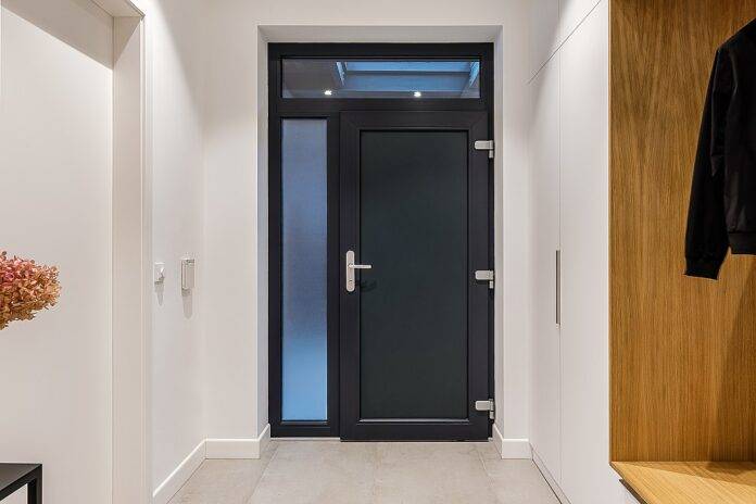 Vchodové dveře Deceuninck Elegant Abstract dekor antracit