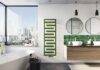 Koupelnový žebřík jako proud horské řeky – Zehnder Tetris Designový radiátor Zehnder Tetris Olive Green
