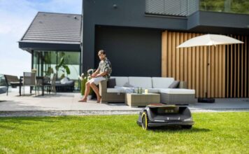 Nová robotická sekačka Kärcher s GPS a umělou inteligencí Robotická sekačka Kärcher RCX 6 v praxi u rodinného domu